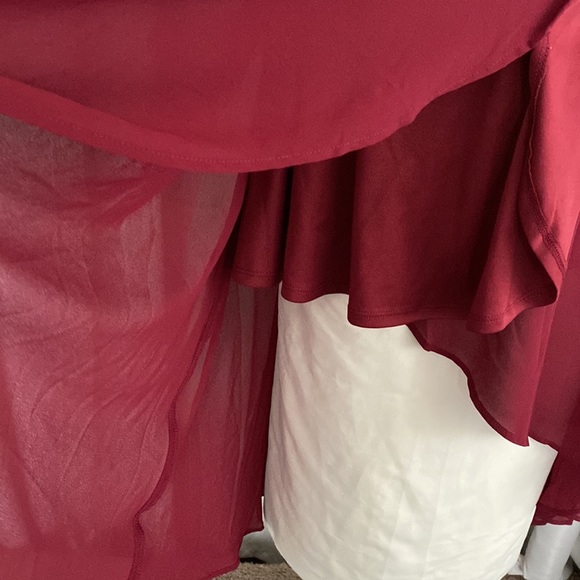 Burgundy wrap dress - Picture 10 of 14